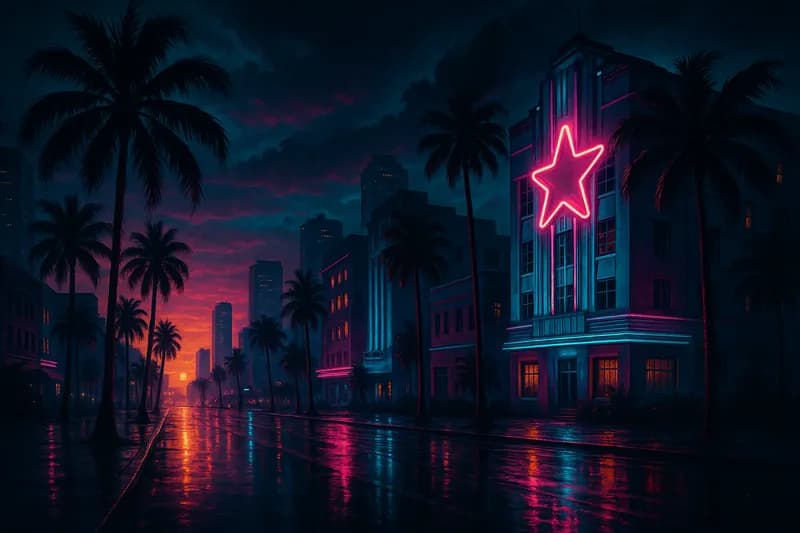 GTA 6 trailerbejelentés — Rockstar logó neonfényben